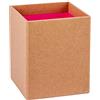 APLI 18692 - Portapenne Kraft/Arancione, Fluor Collection, misura 75 x 75 x 90 mm