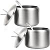 TIANLIN 2 Pezzi 430 ml Zuccheriera Moderna in Acciaio Inossidabile 304, Porta Zucchero con Cucchiaio, Manico a Farfalla Contenitore per Zucchero, Porta Sale Argento, per Cucina, Sala da Pranzo, Bar