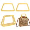 PH PandaHall 4pz Manici per Borsa Uncinetto in Resina Manici per Borsa a Forma di Trapezoidale con Brillantini, Manico di Ricambio per Borse Intrecciate a Mano Borse a Uncinetto Fai Da Te