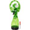 MIJOMA Flacone spray con ventilatore: ventilatore portatile a batteria, raffreddamento da viaggio, ideale per giornate calde, spray rinfrescante e flusso d'aria fresca, leggero e maneggevole (verde)