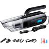 Pmandgk Aspirapolvere portatile 4 in 1 250W 25000PA con luce LED Wet&Dry per casa auto-nero