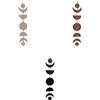 SiSinkal Decorazione da parete minimalista in legno di bosso da 60 cm, decorazione per la casa bohémien, ciondolo nordico in legno per camera da letto, soggiorno, cameretta dei bambini (1 set)