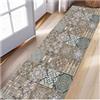 Siunwdiy Tappeto Passatoia Corridoio Marrone, Tappeto Cucina Antiscivolo Lavabile, Camera da Letto Sala da Pranzo, Corridoio Tappeto Decorativo Tappeto Salone Pelo Corto,50X360CM