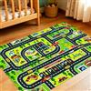 JynkZylphre Tappeto da Gioco per Bambini 80x120cm Tappeto da Gioco Antiscivolo Tappetino da Gioco Lavabile in Lavatrice a Pelo Corto per Decorare e Giocare Nella Cameretta dei Bambini -2