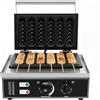Jolre Piastra per waffle da 1500 Watt, 6 pezzi, piastra per waffle, rivestimento antiaderente Hot Dog Waffle Maker, cialde riscaldate, temperatura 50 ~ 300 °C.