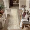 PureCozy Tappeto Moderno 60x240 cm Corridoio Interno Antiscivolo Carpet | Lavabile, Pelo Corto, Morbido, Floreale Tappeti per Cucina, Camera, Ufficio, Bagno, Salotto, Beige