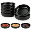 HO-SFSM 6 Pezzi Nero Rund per Ciotole Salsa di Soia Set | Ciotole per Salsa, Piattino per Salse Impilabili,Plastica Mini Ciotole per Antipasti Condimenti Sushi Ketchup Barbecue