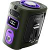 MUXNW Ventola con clip in vita, 100 velocità, 14000 giri/min, 8000 mAh | Ventilatore portatile indossabile con clip, flusso d'aria sotto la camicia, sollievo dal calore del corpo