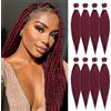 YUFEIHE Extension per capelli lunghi intrecciati 900# sintetici, texture Yaki, per | Capelli pre-allungati, trecce morbide senza grovigli, leggere e facili da intrecciare, ideali per palcoscenico, feste