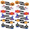 HLenyoy 30Pcs Fermagli Capelli Halloween, Carino Fermaglio Capelli Halloween, Fermagli per Capelli Zucca, Fermaglio per Capelli Horror