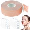 Yanrunce Face Lifting Tape,4 Pezzi Nastro Lifting Facciale, 40 Pezzi Cerotti Lifting Viso Invisible, Cerotti Antirughe per il Viso, Anti Wrinkle Patches,Tape Kinesiologico Professionale (2.5 * 500CM)