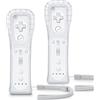 TIANHOO Telecomando per Wii e Wii U | con custodia in silicone e cinturino da polso, confezione da 2 (bianco)