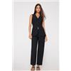 Tezenis Pantaloni Lunghi Sigaretta Microfibra Easy Fit Donna Nero