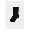 Tezenis Calzini A 3/4 Cotone A Costine Donna Donna Nero