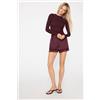 Tezenis Maglia Maniche Lunghe Costine Girocollo Donna Rosso