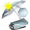 Knirps Mini ombrello tascabile da viaggio, piccolo e leggero, a righe, Grigio ondulato grigio - Silver Heatshield - Protezione UV e calore, 93 cm, Super mini compatto
