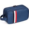 VASCHY Beauty Case da Viaggio Impermeabile Uomo Donna, Necessaire da Toilette con 3 Scomparti, Grande Capacità 3.8L, Borsa da Bagno Portatile per Viaggi, Campeggio e Palestra Blu