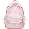 Generico Polka Dot Backpack Lace Backpack Y2k Aesthetic Large Laptop Daypack (Pink,Without charm)