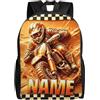 ASD Jewerly Personalizzato Dirt Bike Themed Backpack Regalo, nome personalizzato Motocicletta Motocross Motocicletta Stampa Casual Backpack Borsa Daypack per laptop