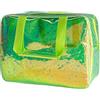 TotePrint Beauty case in PVC impermeabile con motivo a stelle, 38 x 12 x 20 cm, Verde olografico + stelle, 11.81x5.12x8.27inch, olografico