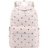Naapesi Zaino Scuola Media Ragazza, 20L Zaino in Velluto a Coste con Stampa Fragola, Zainetto per Adolescenti e Università, Zainetto PC Casual per Viaggio e Tempo Libero, Beige