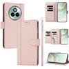 linsuyu Cover Compatible con Realme P3 Pro 5G 【Design a portafoglio due scomparti per carte】 Custodia per cellulare Pink