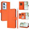 linsuyu Cover Compatible con Oppo Reno11 F / F25 Pro 【Design a portafoglio due scomparti per carte】 Custodia per cellulare Orange