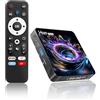 RUPA HS89 PRO15 TV Box Android 14.0 4K 8K HD Android Box 4GB 32GB RK3539 Quad-Core 64bit Wi-Fi 6 Dual Band 2.4G/5G 10/100M Ethernet Bluetooth 5.4 USB2.0 HDMI, Smart Client Streaming con Telecomando Vocale