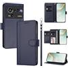 linsuyu Cover Compatible con ZTE Nubia Z80 Ultra 【Design a portafoglio due scomparti per carte】 Custodia per cellulare Blue