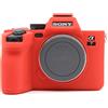 Rieibi Alpha 7 IV custodia protettiva in silicone morbido per fotocamera digitale Sony a7 IV, custodia leggera per Sony A7IV A7M4 - rosso
