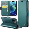 Phernykas Custodia a Libro Portafoglio per iPhone 12 Pro/iPhone 12, RFID | 3 Slot - Per Pendolarismo, Flip Cover Doppia Fibbia Magnetica, Pelle PU Anti-Macchia, Supporto, Lavoro, Telefono Libretto
