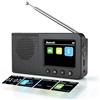 Weinsamkeit Radio DAB portatile con Bluetooth 5.0, DAB Plus Radio FM con batteria da 2000 mAh, supporto USB di ricarica USB Flash Drive/TF/AUX