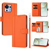 linsuyu Cover Compatible con ZTE Blade V50 Vita 【Design a portafoglio due scomparti per carte】 Custodia per cellulare Orange