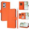 linsuyu Cover Compatible con Realme Q5 Pro / GT2,Compatible con Realme GT Neo2 / Neo 3T 【Design a portafoglio due scomparti per carte】 Custodia per cellulare Orange