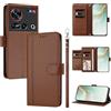 linsuyu Cover Compatible con ZTE Nubia Z70 Ultra 【Design a portafoglio due scomparti per carte】 Custodia per cellulare Brown