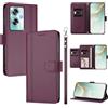 linsuyu Cover Compatible con Oppo A79 / A2 5G / A1S,Compatible con OnePlus Nord N30 SE 【Design a portafoglio due scomparti per carte】 Custodia per cellulare Violet