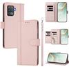 linsuyu Cover Compatible con Oppo F19 / F19s / A74 4G / A95 4G / Reno6 Lite 【Design a portafoglio due scomparti per carte】 Custodia per cellulare Pink