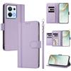 linsuyu Cover Compatible con Oppo Reno8 4G / Reno7 4G / F21 (F21S) Pro 【Design a portafoglio due scomparti per carte】 Custodia per cellulare Purple