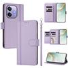 linsuyu Cover Compatible con Oppo A5X / A3X 2024 / A3 2024 / A60 5G / A40 / A40M / A5I 【Design a portafoglio due scomparti per carte】 Custodia per cellulare Purple