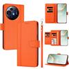 linsuyu Cover Compatible con TCL 50 Nxtpaper / 50 Pro NXTpaper,Compatible con TCL P10 【Design a portafoglio due scomparti per carte】 Custodia per cellulare Orange