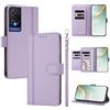 linsuyu Cover Compatible con TCL 505 / (T509K)(T5094 【Design a portafoglio due scomparti per carte】 Custodia per cellulare Purple