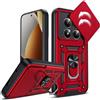 LeYi Cover per Xiaomi Redmi Note 15 Pro Plus 5G/Poco M8 Pro(Rosso) | Custodia per Redmi Note 15Pro+ con Protezione Fotocamera[Slidable] Antiurto Militare Anello Supporto TPU Bumper Antiurto Case