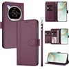 linsuyu Cover Compatible con ZTE nubia Focus 2 Ultra 【Design a portafoglio due scomparti per carte】 Custodia per cellulare Violet