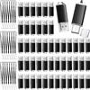 Hoteam 50 chiavette USB 2.0, portatili, con 50 cordini neri, custodia protettiva USB, per archiviare dati in ufficio, scuola, colore nero (4 GB)