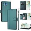 linsuyu Cover Compatible con Oppo A93 4G CPH2121 / F17 Pro 4G / Reno4 Lite / Reno4 F 【Design a portafoglio due scomparti per carte】 Custodia per cellulare Green