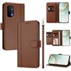 linsuyu Cover Compatible con OnePlus Nord N20,Compatible con Oppo A96 / Reno7 Lite / Reno7 Z / Reno8 Lite / Reno8 Z 【Design a portafoglio due scomparti per carte】 Custodia per cellulare Brown
