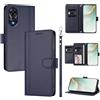 linsuyu Cover Compatible con Oppo A78 4G 【Design a portafoglio due scomparti per carte】 Custodia per cellulare Blue