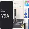 iYAiYO Schermo Display Digitalizzatore Touch Screen Ricambio Compatibile con Huawei Y9A FRL-22, FRL-23, FRL-L22 Schermo Completo con Strumenti-Nero