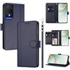 linsuyu Cover Compatible con TCL 505 / (T509K)(T5094 【Design a portafoglio due scomparti per carte】 Custodia per cellulare Blue