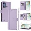 linsuyu Cover Compatible con ZTE Blade A53 / Blade A53 Plus 【Design a portafoglio due scomparti per carte】 Custodia per cellulare Purple